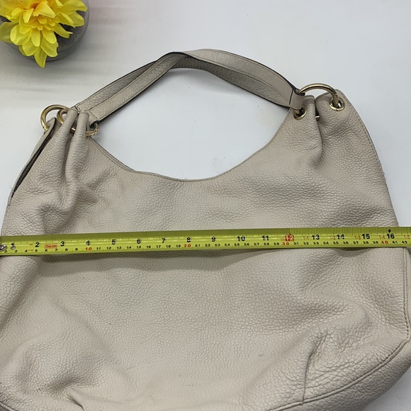 Michael Michael Kors Bone Color Pebble Leather Hobo Bag LP4256 - Picture 9 of 14
